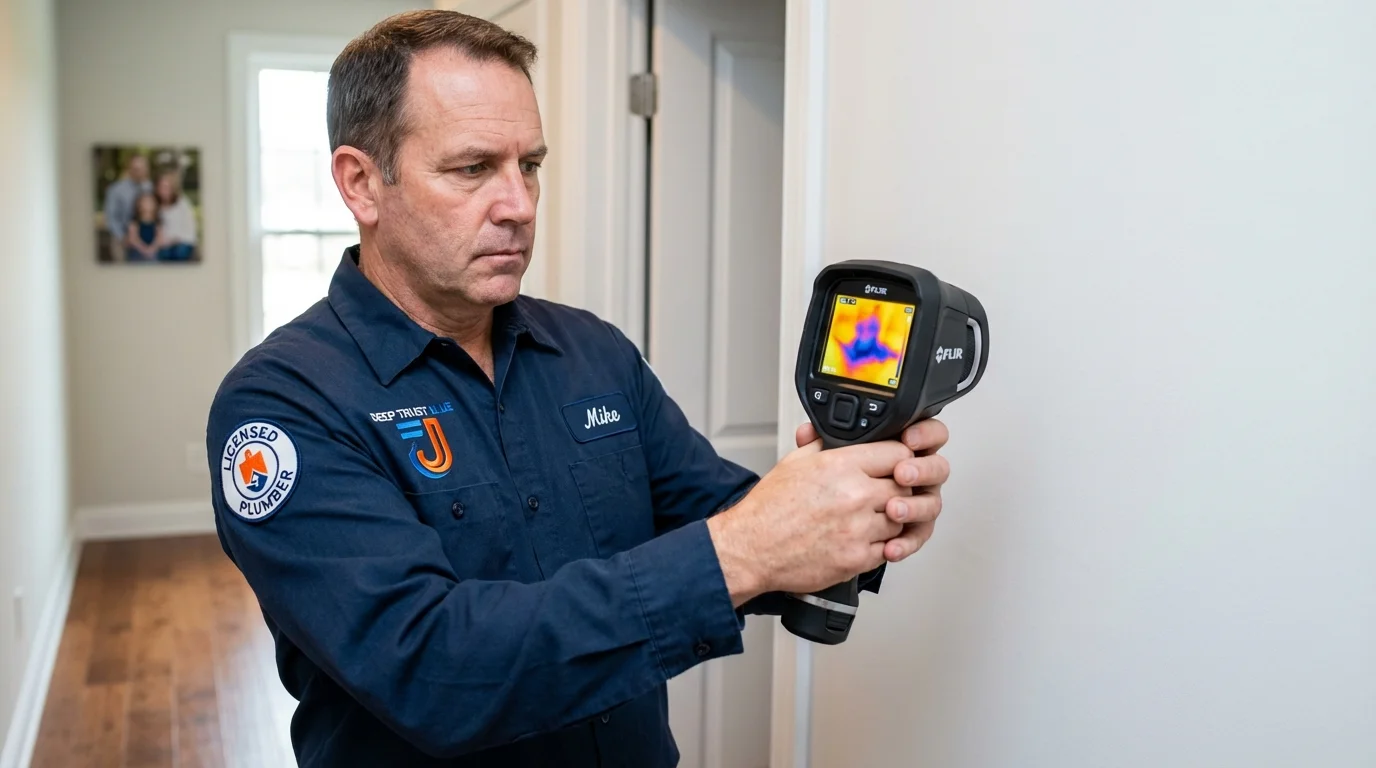 Thermal imaging leak detection by Johns Plumbing LLC in Weare